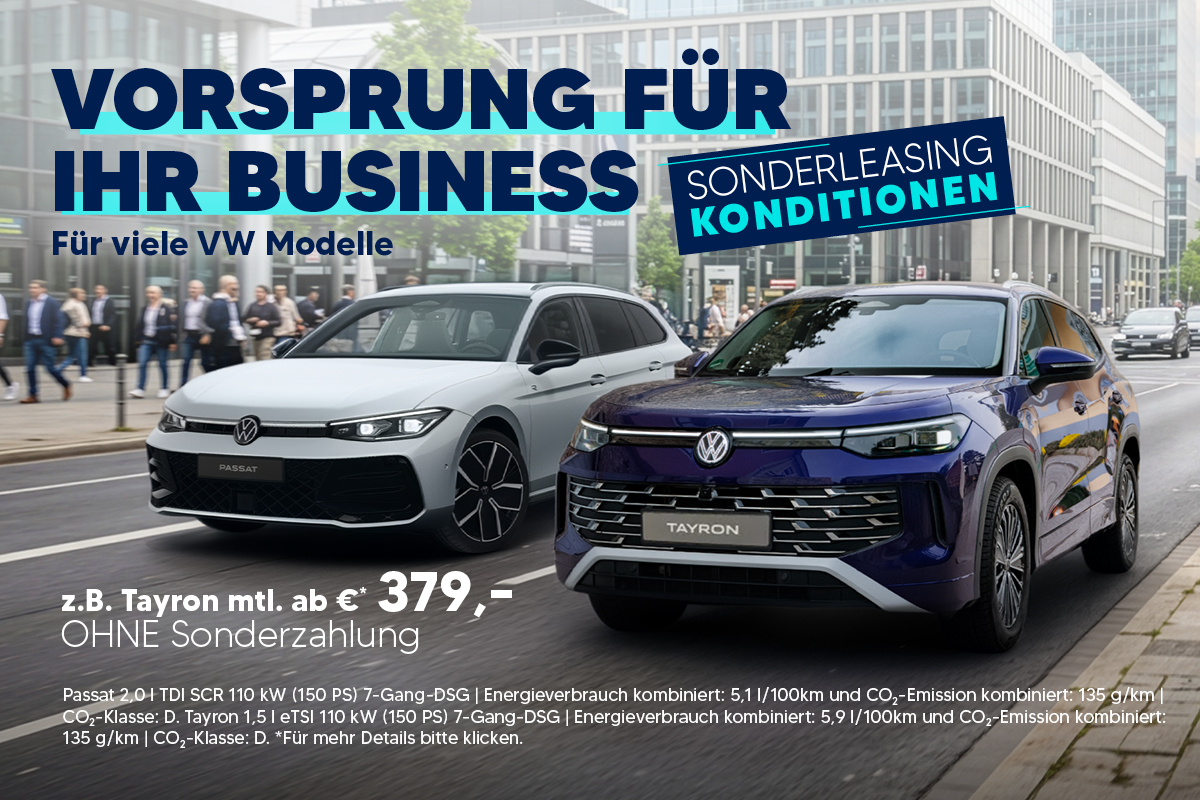Unser VW Gewerbeleasing