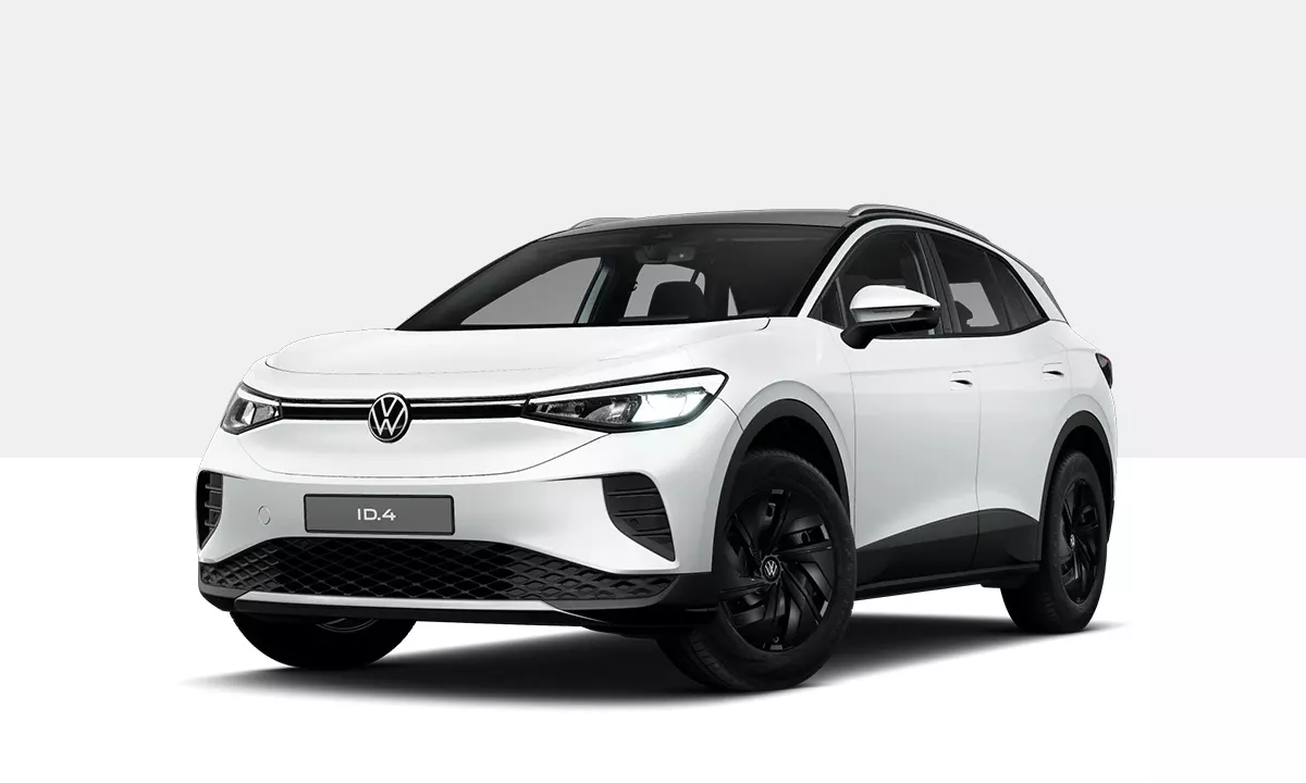 zu sehen ist ein weißer VW ID.5 Pure