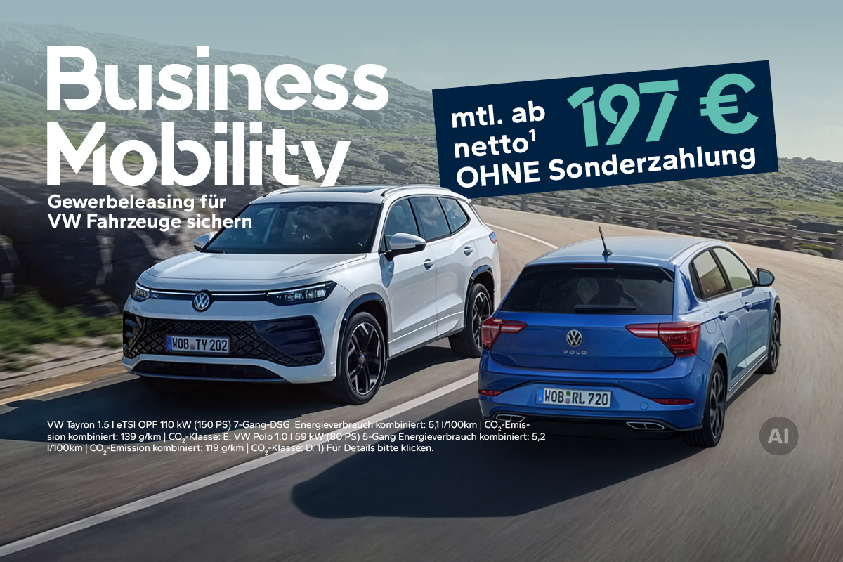 Unser VW Gewerbeleasing